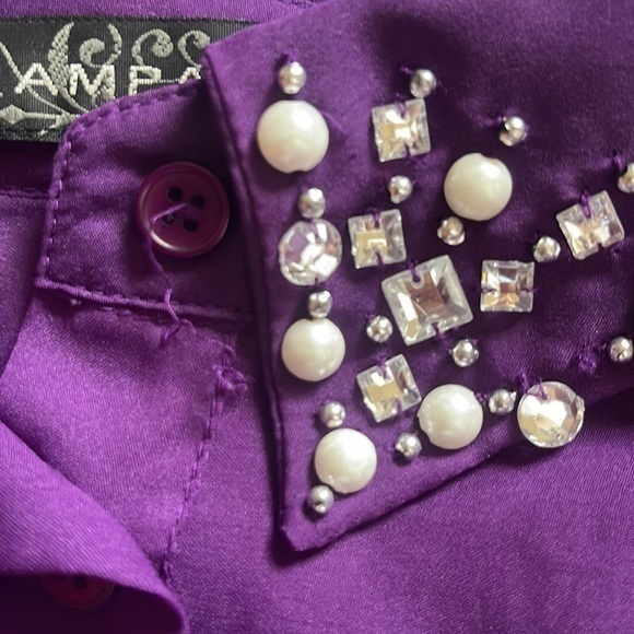 Rampage. Purple blouse. Size medium - Picture 9 of 9